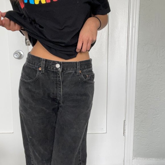 Levi's Vintage Black High Waist Mom Jeans Waist 30 Length 30 - Picture 11 of 15
